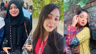 BD Hijabi College Girl Squeezing Nipples Boobs Pressing
