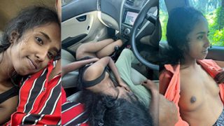 Desi Mallu GF Nude Captured Inside Car With BF