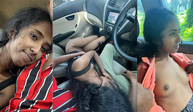 Desi Mallu GF Nude Captured Inside Car With BF