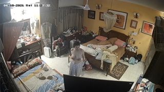 Sexy Bhabhi After Bath Changing Dress CCTV Showing Boobs