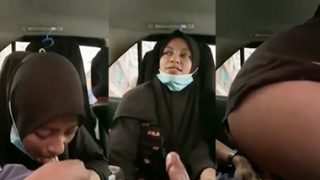 Hot Hijabi Girl Blowjob Dick Fucking Inside Car Nude Clip